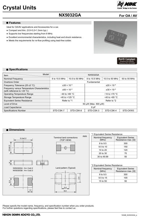 NX5032GA