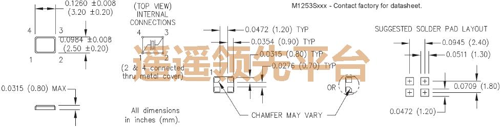 M1325S17825.000000,MTRONPTI石英晶振,M1325贴片晶振