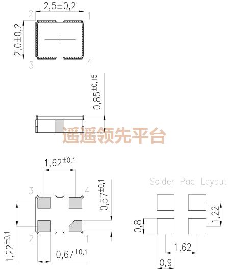 T-25A2070JX-LF-26.000MHz,KVG温补晶振,T-25000石英贴片晶振