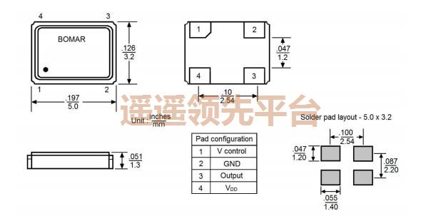 B1825-ADDS3N-20.000000,Bomar博马尔有源晶振,B1825晶振
