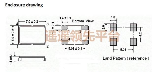 AXE7050M‐50‐25‐2C_Rev.1-10.000MHz,AXTAL欧美晶振,AXE7050M有源石英晶振
