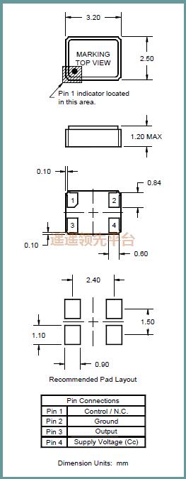 I538-1Q3-20.000MHz,ILSl有源晶振,I538有源贴片温补晶振